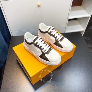 Giày nam Louis Vuitton sneaker màu trắng phối nâu cao cấp - Ảnh 2