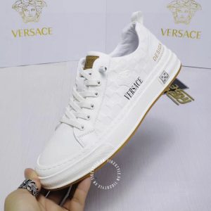 Giày nam Versace thể thao màu trắng họa tiết cao cấp - Ảnh 5