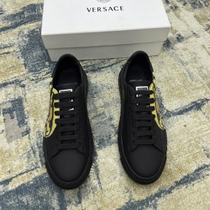 Giày nam thể thao Versace màu đen họa tiết vàng cao cấp - Hình ảnh 2