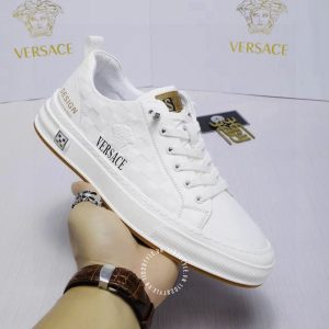 Giày nam Versace thể thao màu trắng họa tiết cao cấp - Ảnh 4