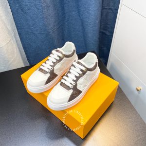Giày nam Louis Vuitton sneaker màu trắng phối nâu cao cấp - Ảnh 3