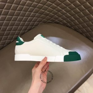 Sneaker Dolce & Gabbana unisex màu trắng gót xanh lá hàng hiệu - Ảnh 8