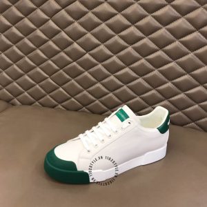 Sneaker Dolce & Gabbana unisex màu trắng gót xanh lá hàng hiệu - Ảnh 6