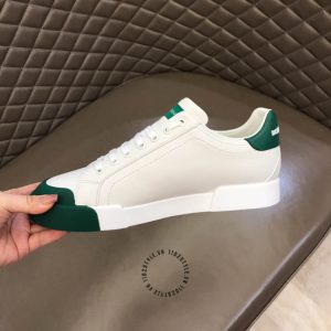 Sneaker Dolce & Gabbana unisex màu trắng gót xanh lá hàng hiệu - Ảnh 7