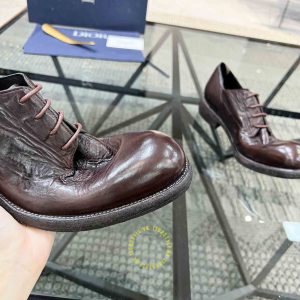 Giày da cao cấp Dior nam da mềm màu đỏ đô giá tốt nhất - Ảnh 6