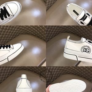 Giày Dolce & Gabbana sneaker trắng viền đen da thật cao cấp - Ảnh 9