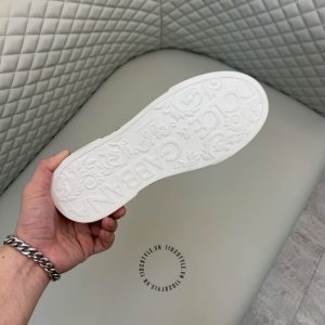 Giày D&G da thật màu trắng hoạ tiết chữ đen cao cấp - Ảnh 7