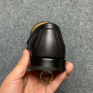 Giày da cao cấp Loafer Dior nam màu đen trơn replica hàng hiệu - Ảnh 7