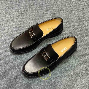 Giày da cao cấp Loafer Dior nam màu đen trơn replica hàng hiệu - Ảnh 2