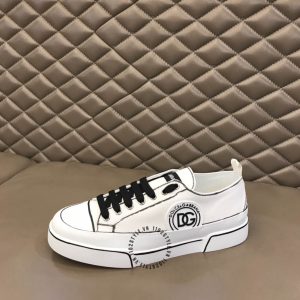 Giày Dolce & Gabbana sneaker trắng viền đen da thật cao cấp - Ảnh 6
