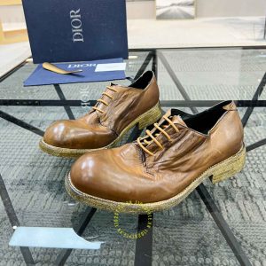 Giày da cao cấp Dior nam da mềm màu nâu giá tốt nhất - Ảnh 3