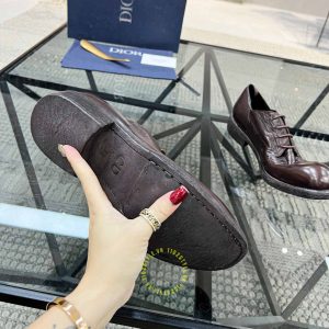 Giày da cao cấp Dior nam da mềm màu đỏ đô giá tốt nhất - Ảnh 9