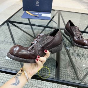 Giày da cao cấp Dior nam da mềm màu đỏ đô giá tốt nhất - Ảnh 5