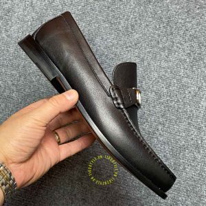 Giày da cao cấp Loafer Dior nam màu đen trơn replica hàng hiệu - Ảnh 4