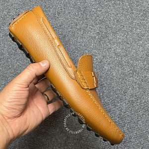 Giày nam Hermes màu nâu da bò logo chữ H siêu cấp - Ảnh 4