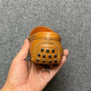 Giày nam Hermes màu nâu da bò logo chữ H siêu cấp - Ảnh 8
