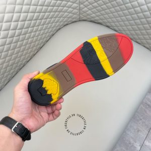 Sneaker Boot Versace nam da xịn màu xanh than hàng hiệu - Ảnh 8