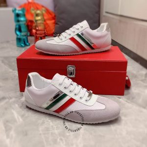 Giày sneaker D&G màu tím pastel phối da lộn hàng hiệu - Ảnh 3