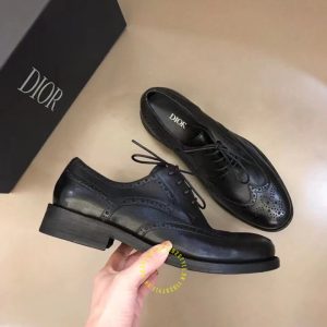 Giày da hàng hiệu Dior Brogue nam màu đen - Ảnh 3
