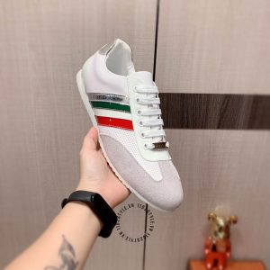 Giày sneaker D&G màu tím pastel phối da lộn hàng hiệu - Ảnh 6