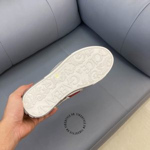 Giày D&G màu trắng da thật phối màu đỏ nổi bật hàng hiệu - Ảnh 9