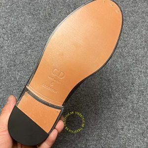 Giày da hàng hiệu Loafer Dior nam màu nâu trơn replica cao cấp - Hình ảnh 9