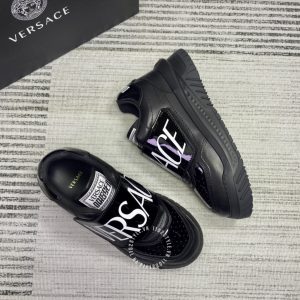 Giày nam Versace thể thao da xịn màu đen hàng hiệu cao cấp - Ảnh 2