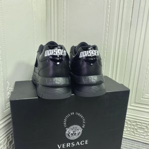 Giày nam Versace thể thao da xịn màu đen hàng hiệu cao cấp - Ảnh 8