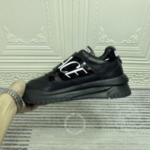Giày nam Versace thể thao da xịn màu đen hàng hiệu cao cấp - Ảnh 5
