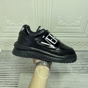 Giày nam Versace thể thao da xịn màu đen hàng hiệu cao cấp - Ảnh 4