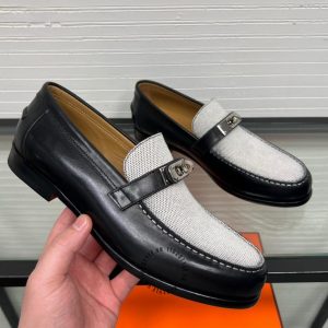 Giày Loafer Hermes nam logo bạc phiên bản cao cấp hàng hiệu - Ảnh 3