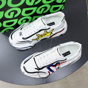 Giày da nam D&G màu trắng phối hoạ tiết nhiều màu cao cấp - Ảnh 8