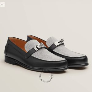 Giày Loafer Hermes nam logo bạc phiên bản cao cấp hàng hiệu - Ảnh 2