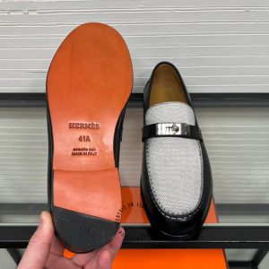 Giày Loafer Hermes nam logo bạc phiên bản cao cấp hàng hiệu - Ảnh 8