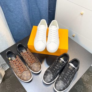 Giày da nam LV Sneakers thể thao màu nâu họa tiết cao cấp - Ảnh 8