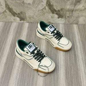 Giày Dolce & Gabbana màu trắng da thật phối xanh lá hàng hiệu - Ảnh 5
