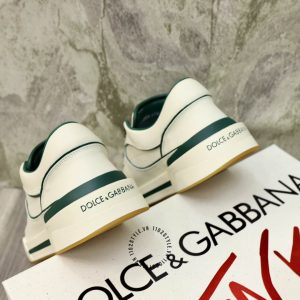 Giày Dolce & Gabbana màu trắng da thật phối xanh lá hàng hiệu - Ảnh 4