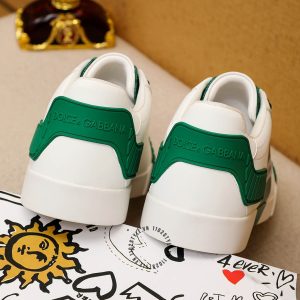 Sneaker D&G màu trắng phối xanh lá da thật hàng hiệu - Ảnh 6
