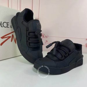 Giày Dolce & Gabbana da xịn màu đen dây buộc mới lạ - Ảnh 4