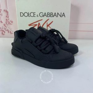 Giày Dolce & Gabbana da xịn màu đen dây buộc mới lạ - Ảnh 2
