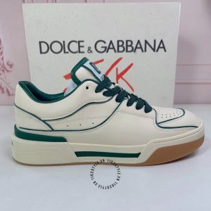 Sneaker Dolce & Gabbana da xịn màu be viền xanh lá nổi bật - Ảnh 6