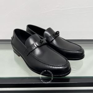 Giày Loafer Hermes nam da xịn logo đen cao cấp - Hình ảnh 2
