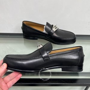 Giày Loafer Hermes nam màu đen da xịn giá ưu đãi - Hình ảnh 5