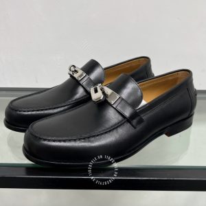Giày Loafer Hermes nam màu đen da xịn giá ưu đãi - Hình ảnh 2