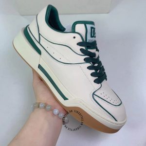 Sneaker Dolce & Gabbana da xịn màu be viền xanh lá nổi bật - Ảnh 8