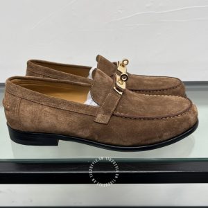 Giày lười Hermes nam da lộn logo cao cấp hàng hiệu giá ưu đãi - Ảnh 5