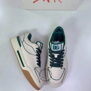 Sneaker Dolce & Gabbana da xịn màu be viền xanh lá nổi bật - Ảnh 3