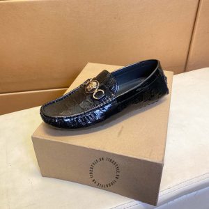 Giày Moca Versace nam hàng hiệu da xịn màu đen logo vàng - Ảnh 7