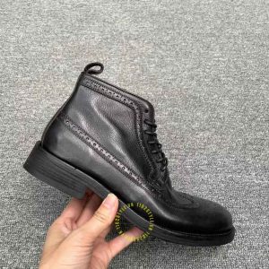 Giày Boot hàng hiệu Dior màu đen phối họa tiết cao cấp nhất - Ảnh 6