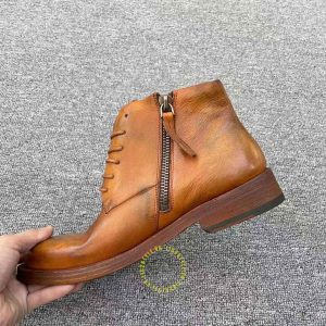 Giày Boot hàng hiệu Dior màu nâu da bò cao cấp nhất - Ảnh 6